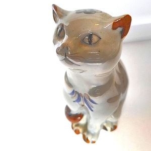 Tonala Mexico Pottery Vintage Cat Figurine